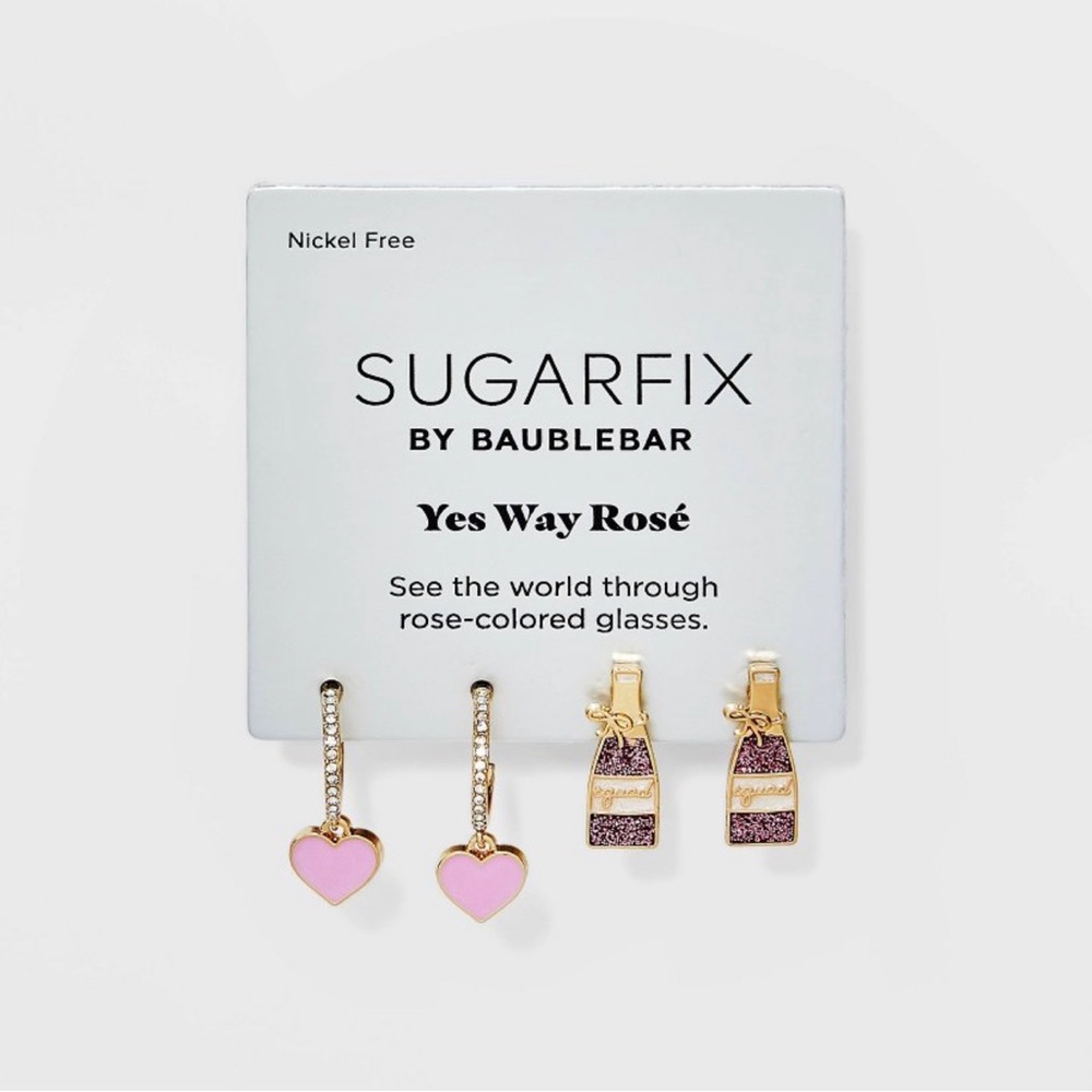 New SUGARFIX by BAUBLEBAR ‘yes way rosé statement earring set